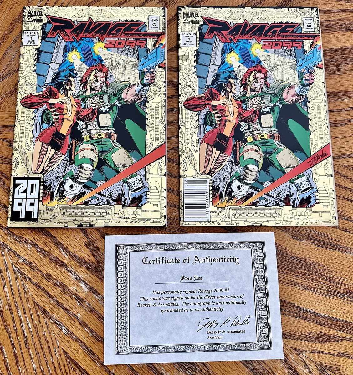 (2) Ravage 2099 #1 Signed by Stan Lee (Beckett COA) &amp; Unsigned. Bagged &amp; Boarded  
🔗 ebay.com/itm/1778914357…  
 #ad