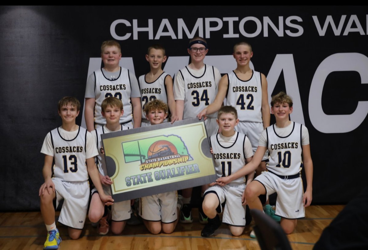 CoachCarms1955's tweet photo. Last weekend the 5th SV Boy's Blue team; the 6th SV Girl's 🏀 team; and the 7th Boy's Cossacks team earned their way to compete THIS WEEKEND in the North Dakota State championships in Fargo!  

Congrats COSSACKS! https://t.co/AKeSlWrXTv