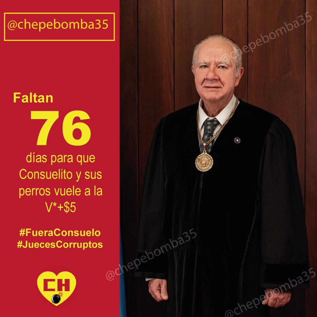 Mi gente,

Este viejito que ven aquí es Roberto Molina Barreto. Uno de los jueces que, según muchos, ha sido parte del sistema que respalda a Consuelo Porras ⚖️.

Durante años ha sido señalado de formar parte de las estructuras que han mantenido secuestrada la justicia en nuestro