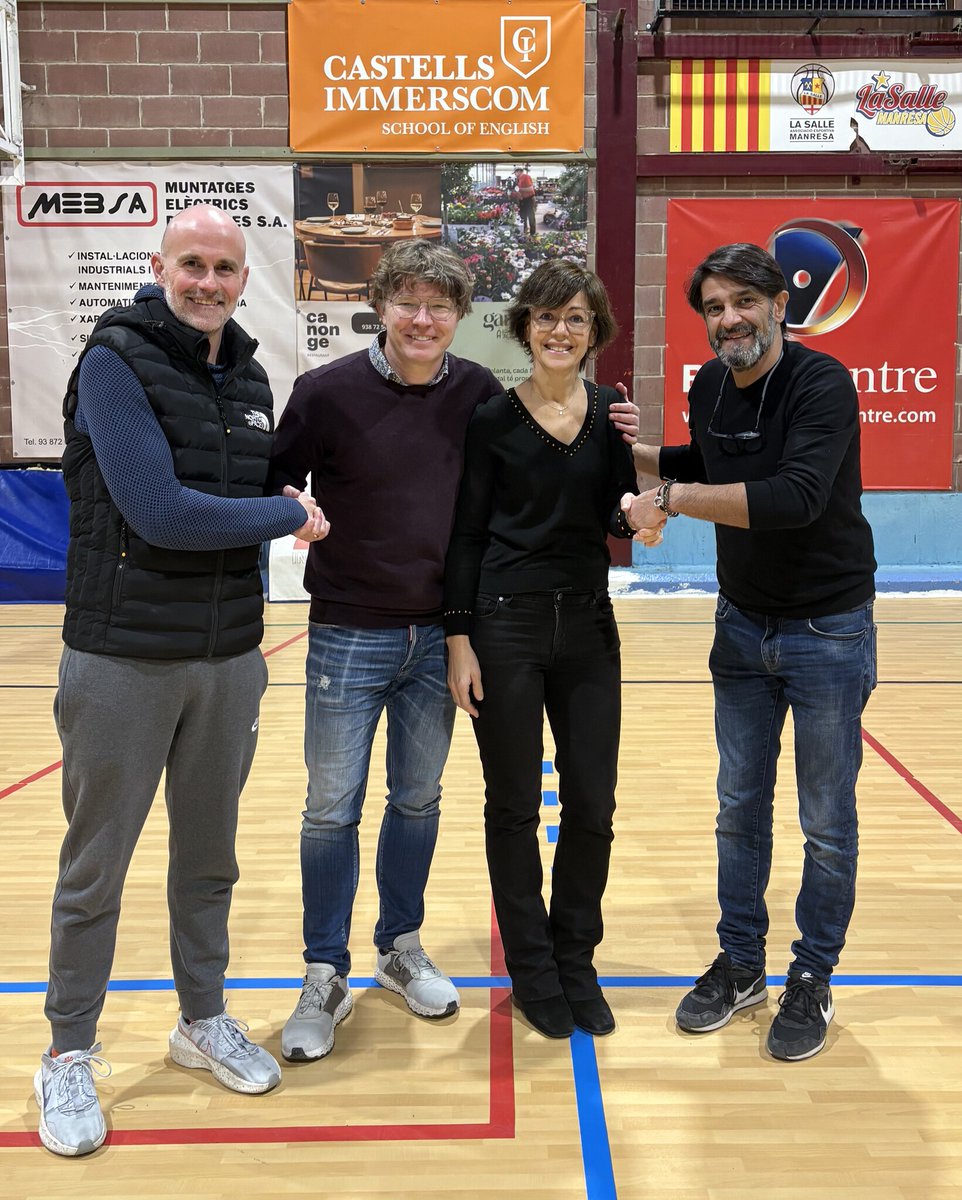 Immerscom's tweet photo. ✨ Divendres vam renovar l’acord de patrocini amb Bàsquet La Salle Manresa.

Per a nosaltres és un orgull continuar donant suport al vostre projecte esportiu i als valors que transmeteu dins i fora de la pista. 🏀💙

Gràcies per la confiança! Seguim fent equip.🤝 https://t.co/y5Gw8GTBxd
