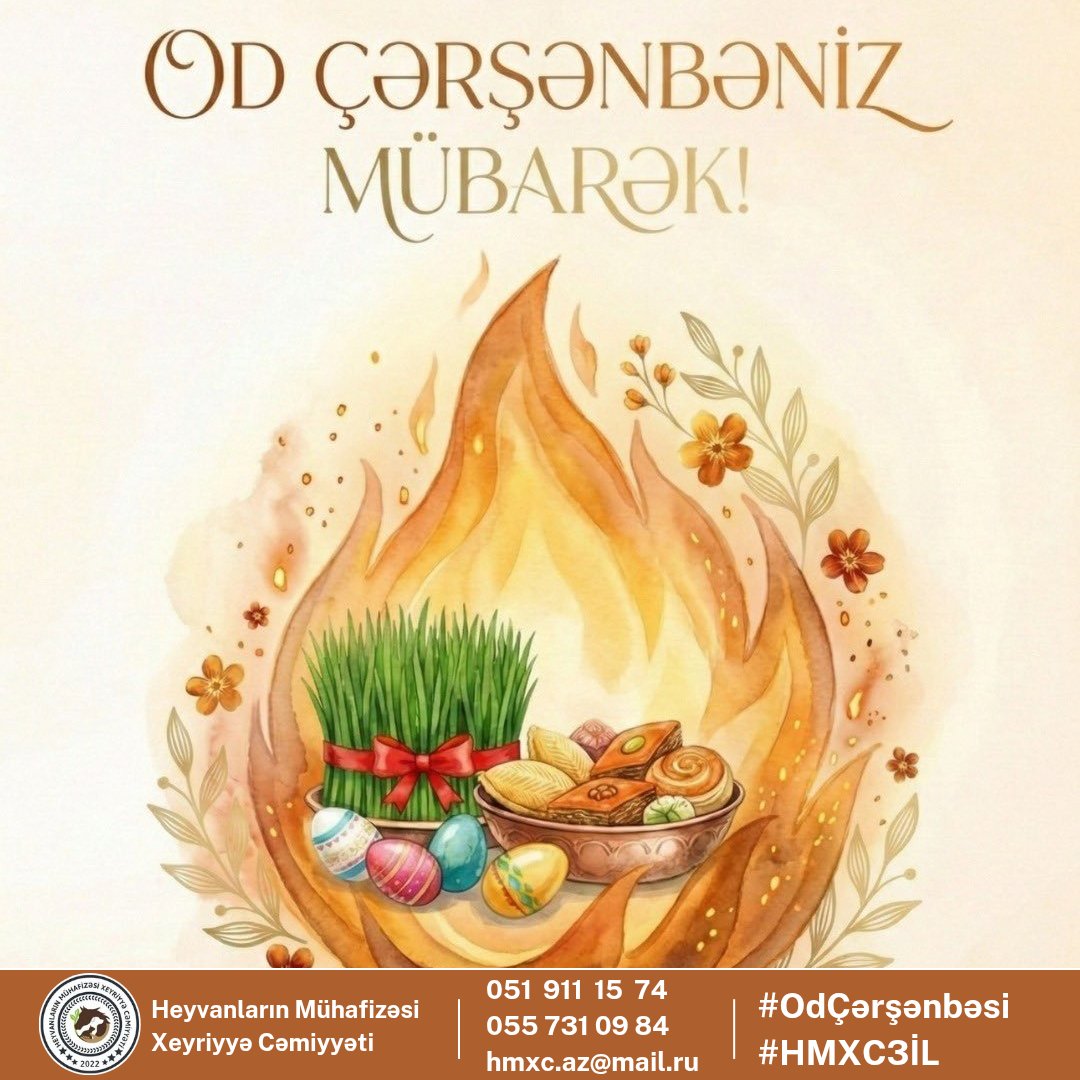 hmxc_az's tweet photo. Bu gün Novruzun ikinci çərşənbəsi – Od çərşənbəsidir!🔥

#NovruzBayramı #OdÇərşənbəsi #HMXC #HMXCAZ https://t.co/IJZkQrAguG