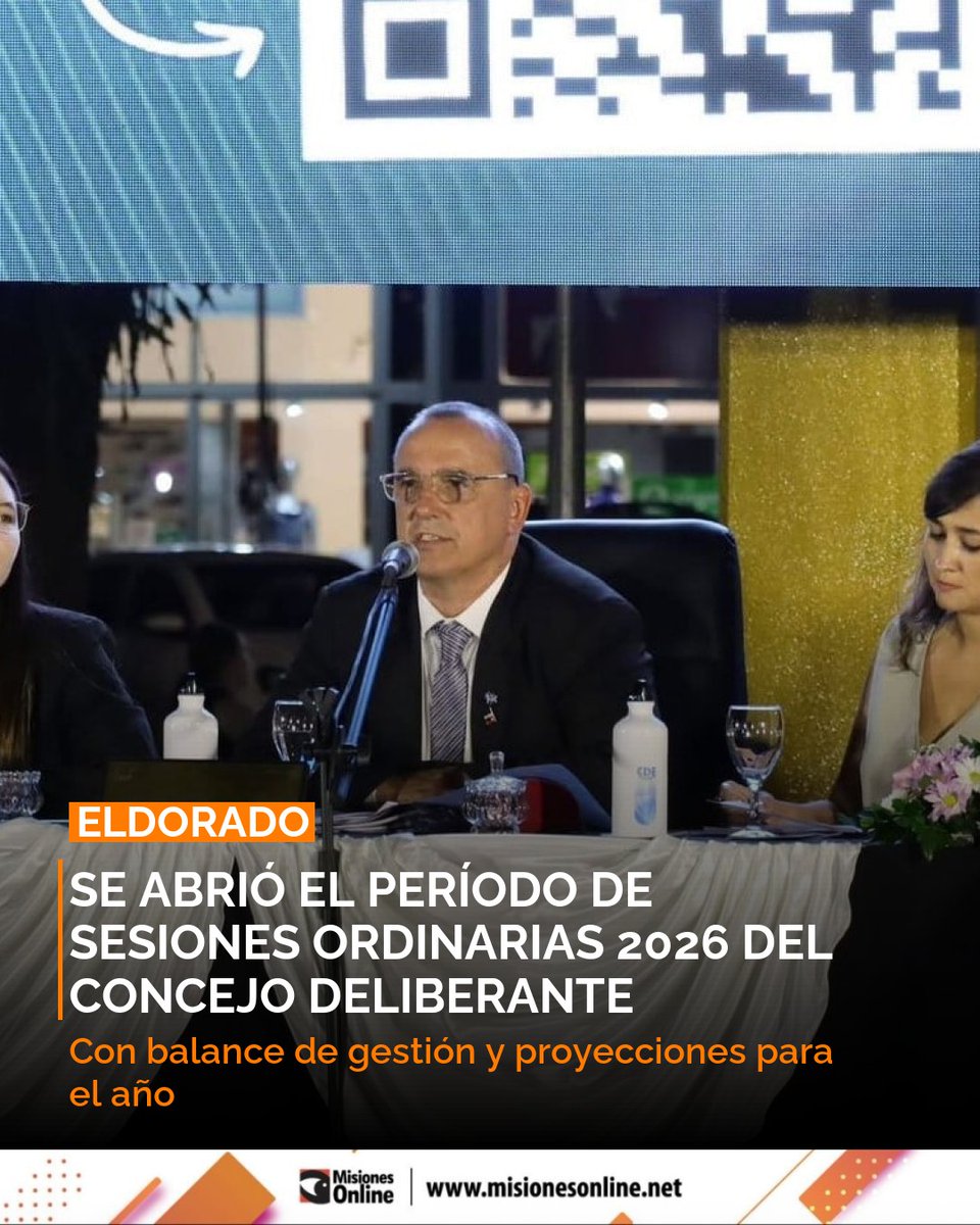 misionesonline's tweet image. Inició el período legislativo en Eldorado. 🏛️ El intendente Durán inauguró las sesiones 2026 del Concejo Deliberante con balance de gestión 2025 y proyecciones para el año.
misionesonline.net/2026/03/03/eld…
#Eldorado #Concejo #Legislativas #Misiones
