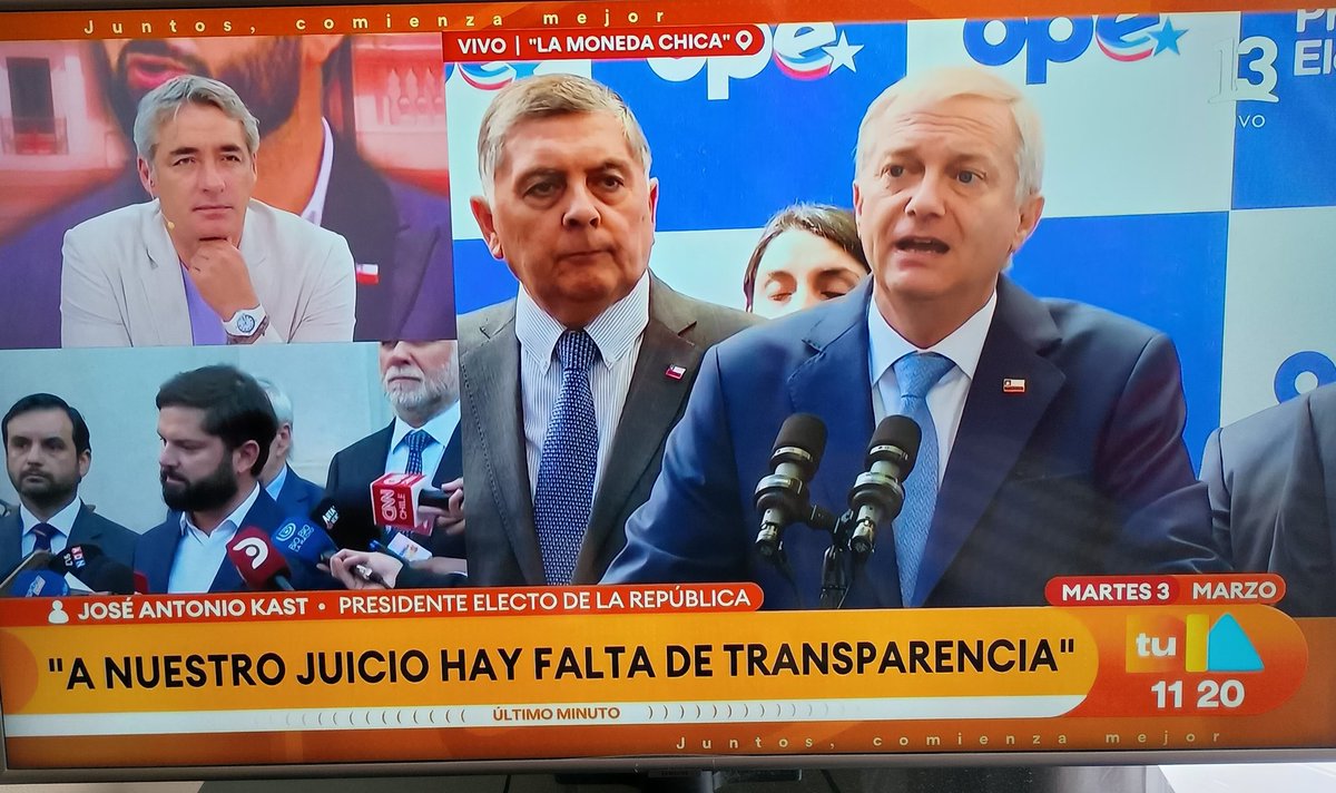 "Están matando un weon".  De las pocas veces que he visto a Kast ser tan directo y preciso en relación al sinvergüenza de Boric. Sacó trago 😂🤣