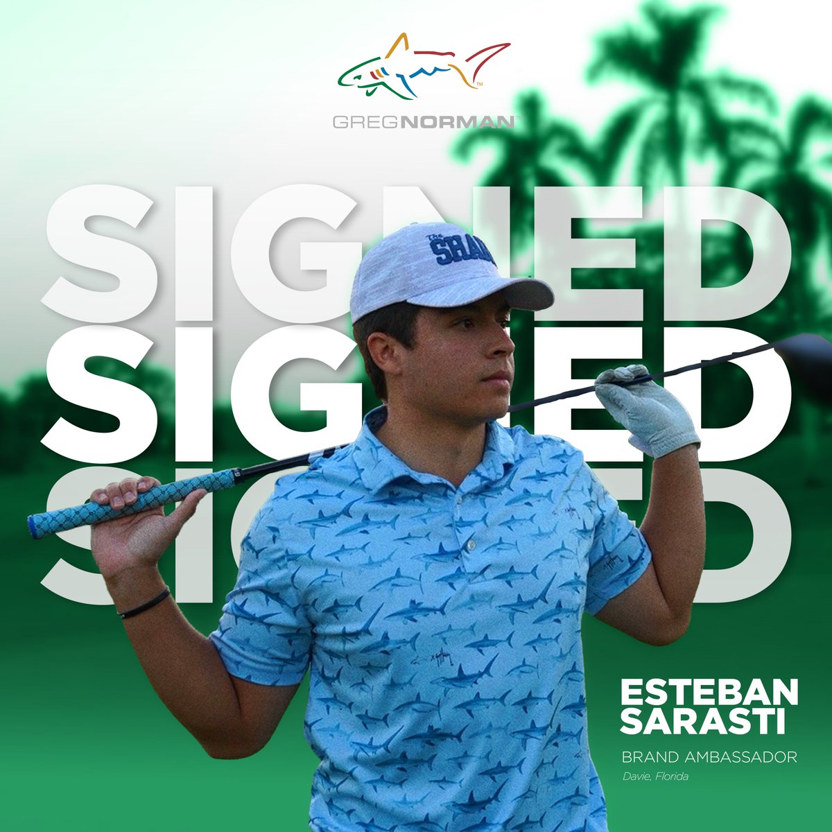 gregnormanstyle's tweet photo. Big news! We’re beyond excited to welcome Esteban Sarasti to the Greg Norman Collection family as our newest Brand Ambassador. 

Esteban brings a fresh voice, real golf passion and creative energy that perfectly aligns with the spirit of play, style and performance we live for. ⛳️🔥