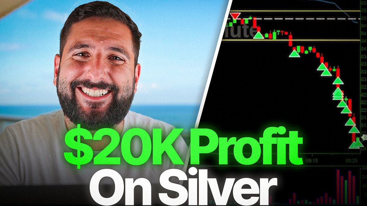 AT09_Trader's tweet photo. 🚨NEW VIDEO🚨

$16M Trader: $20K Profit LIVE TRADING Silver ($SLV) During Iran War 2026

https://t.co/gLHiNnHTrb https://t.co/QgG4HPz3bz