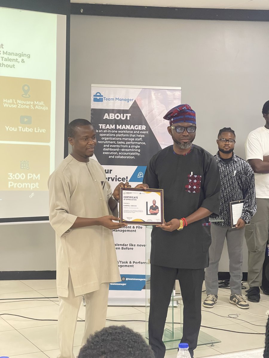 startupabujang's tweet image. Appreciating our speakers who gave us undiluted value at the Startup Abuja Event Organizers' Conference.
#EventHost #eventplanner #eventorganizer #StartupAbuja #teammanager