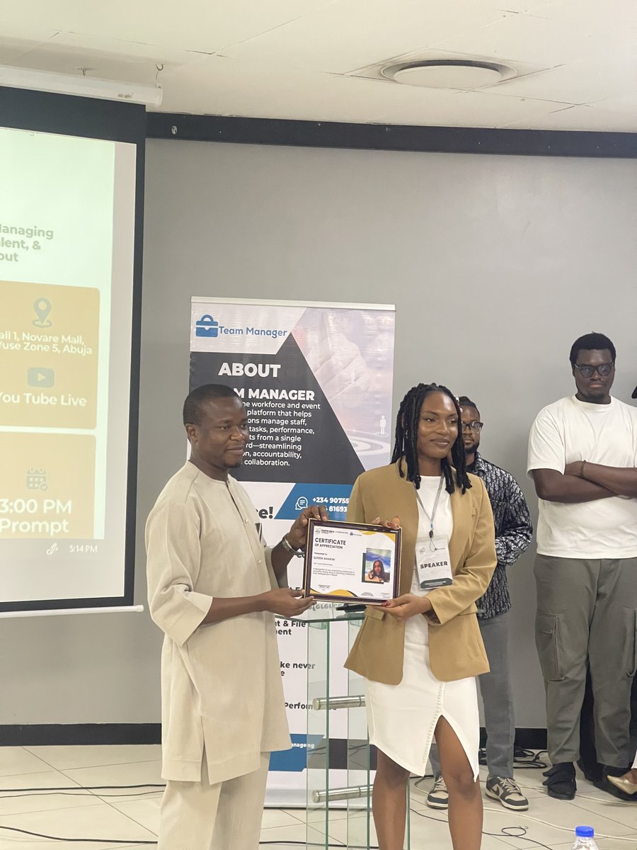 Appreciating our speakers who gave us undiluted value at the Startup Abuja Event Organizers' Conference.
#EventHost #eventplanner #eventorganizer #StartupAbuja #teammanager