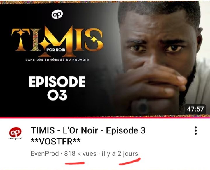 Voilà ce dont je fais allusion et référence regardez ces images voyez le nombre de vues/Jours de chaque série. Moi étant une maison de prod et vouloir rentabiliser mon œuvre je vais surfer sur ces thèmes( Héritage, polygamie, virginité, les castes etc ...) qu'importe les