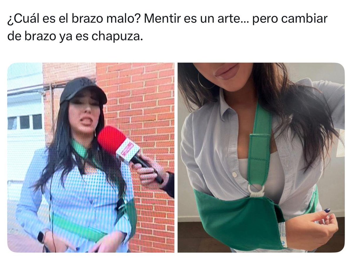 taiinteedd's tweet photo. @pilarbernabe @ROCIOBRIONESMO Pero al final cual es el brazo que le duele? Que se ponga de acuerdo porque esto queda fatal la verdad.. https://t.co/9CdHsvUAQo