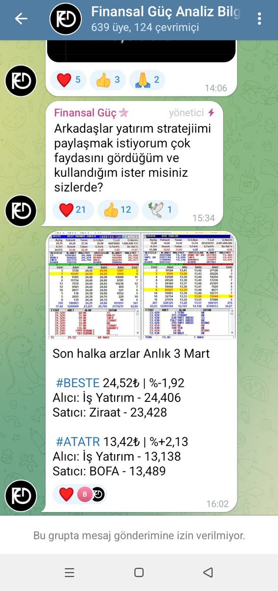 ZelihaMert16's tweet photo. @Halkaarzanaliz KATILDIM https://t.co/8ibxVzg4qF