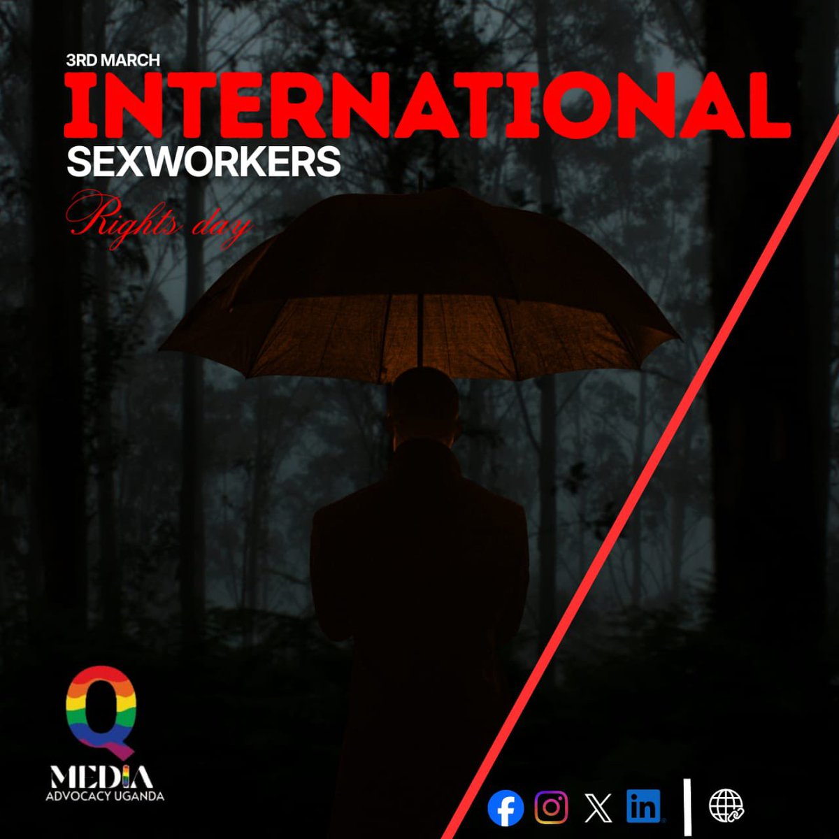 QMediaAdvocacy's tweet image. #Rights are not conditional. #Safety is not optional. #Dignity is non-negotiable. 
#InternationalSexWorkersRightsDay
honoring the courage, resilience, and humanity of sex workers everywhere.