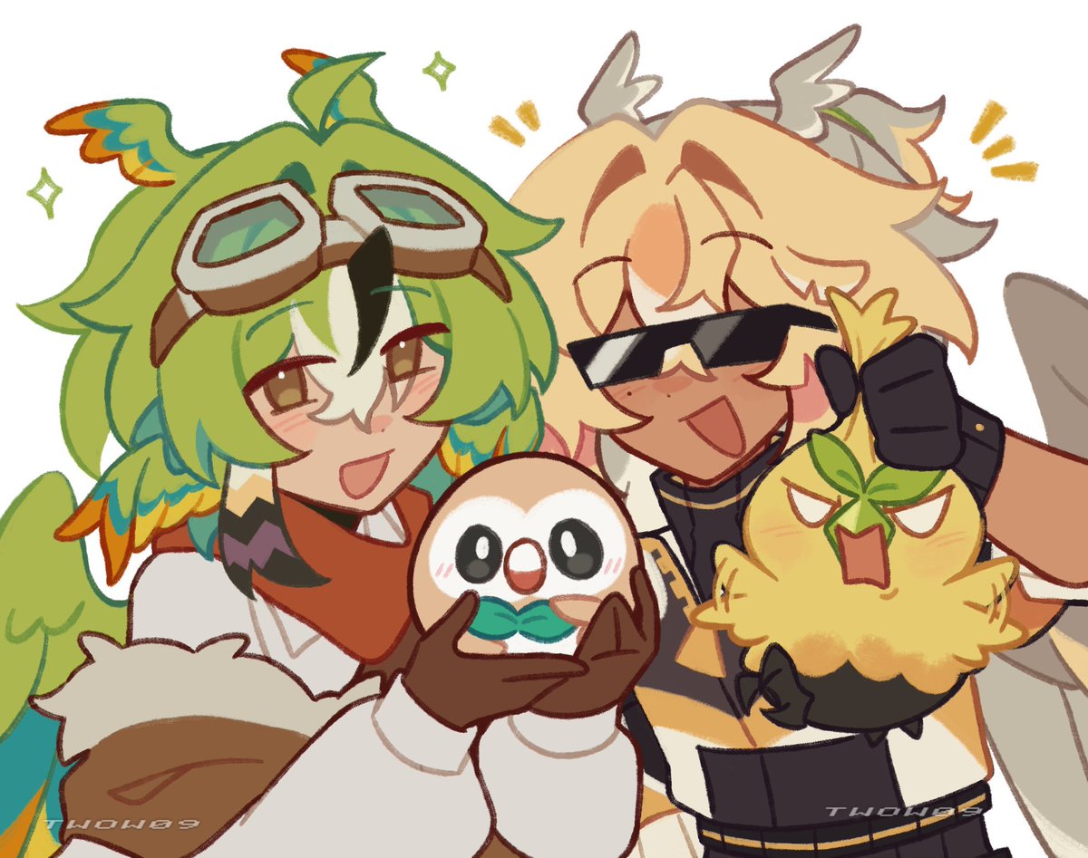 twow09's tweet photo. #cartwings with rowlet and brTHEO PUT HIM DOWNWTF
#parrotx2fanart #theobaldthebirdfanart https://t.co/Z4Kmr3uZlw