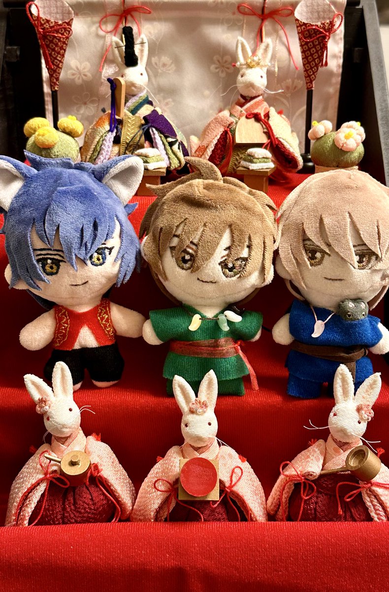 ウサギのお内裏様とお雛様も登場🎎 #ぬい活
