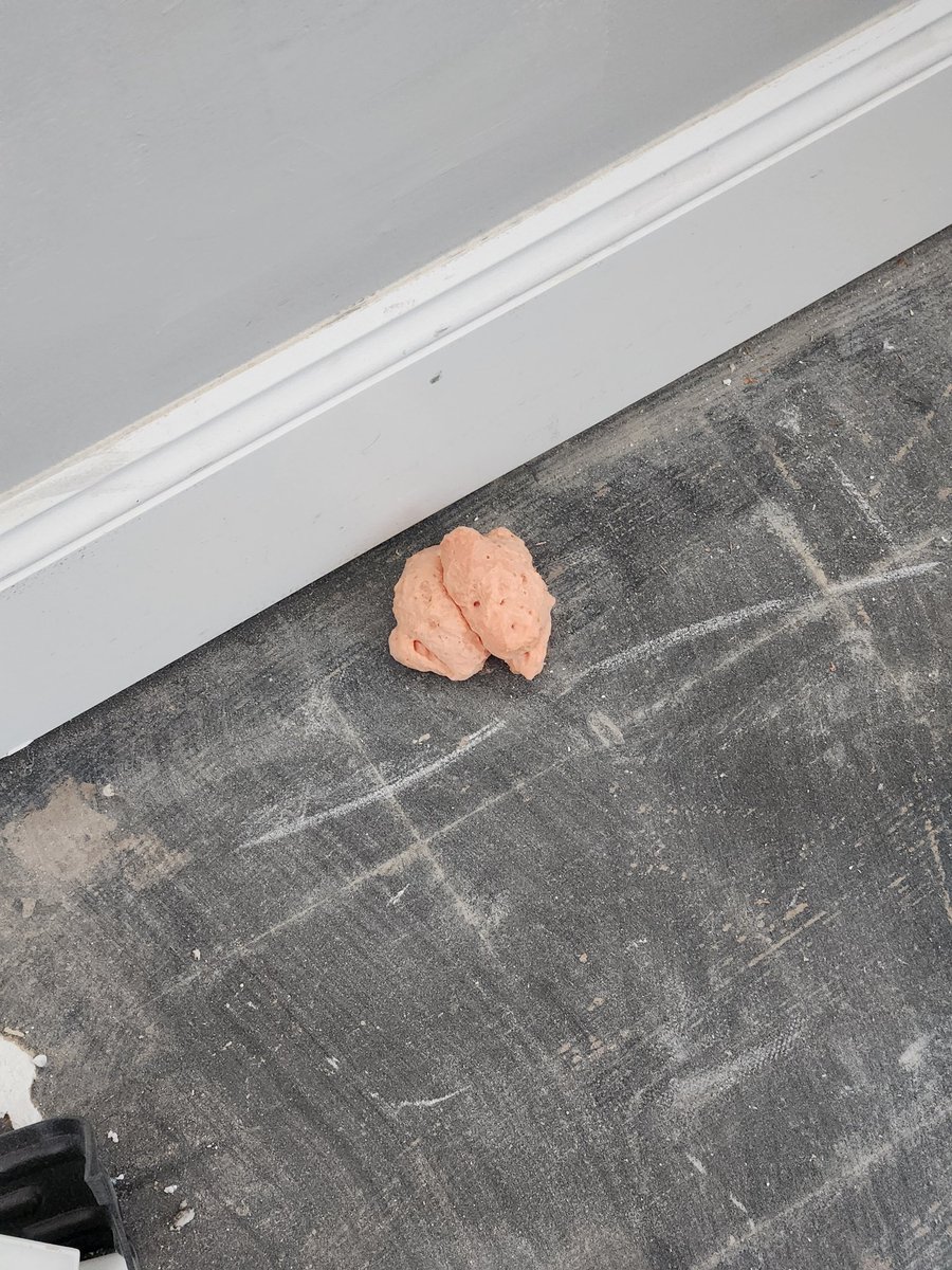 belroe's tweet photo. Apparently an alien has pooped on the floor  at work. https://t.co/z9UgRonZkz