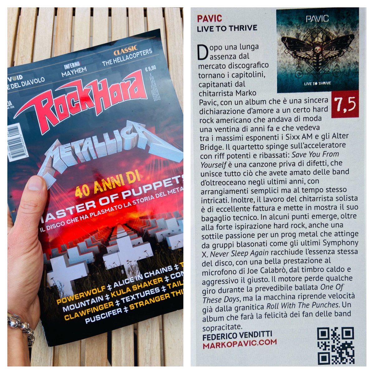 MarkoPavicMusic's tweet image. Recensione “Live To Thrive” sull’ultimo numero di Rock Hard, in edicola 🤘🏻

Ascolta qui 👉🏻
li.sten.to/pavic-live-to-…

#pavic #recensione #newalbum #livetothrive #rockhard