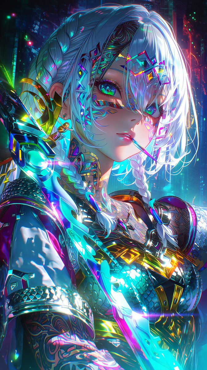 MytiMuffyn's tweet photo. Blade in hand, take your stand — neon sparks across the land.
光る刃、構えた姿 — ネオンの煌めき、この瞬間はあなたへ。
#AIart #AIイラスト #BladeInHand #TakeYourStand #CyberWarrior #未来都市 #3DCG #幻想世界 https://t.co/yk4NY5Y53P