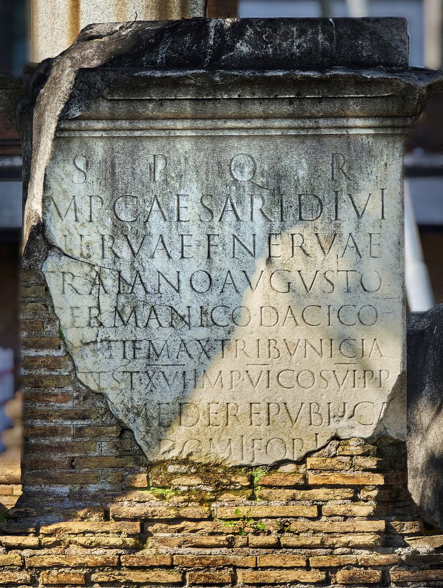 Roman Letterforms #EpigraphyTuesday takes us into the #Forum of #Trajan in #Rome, where a ...