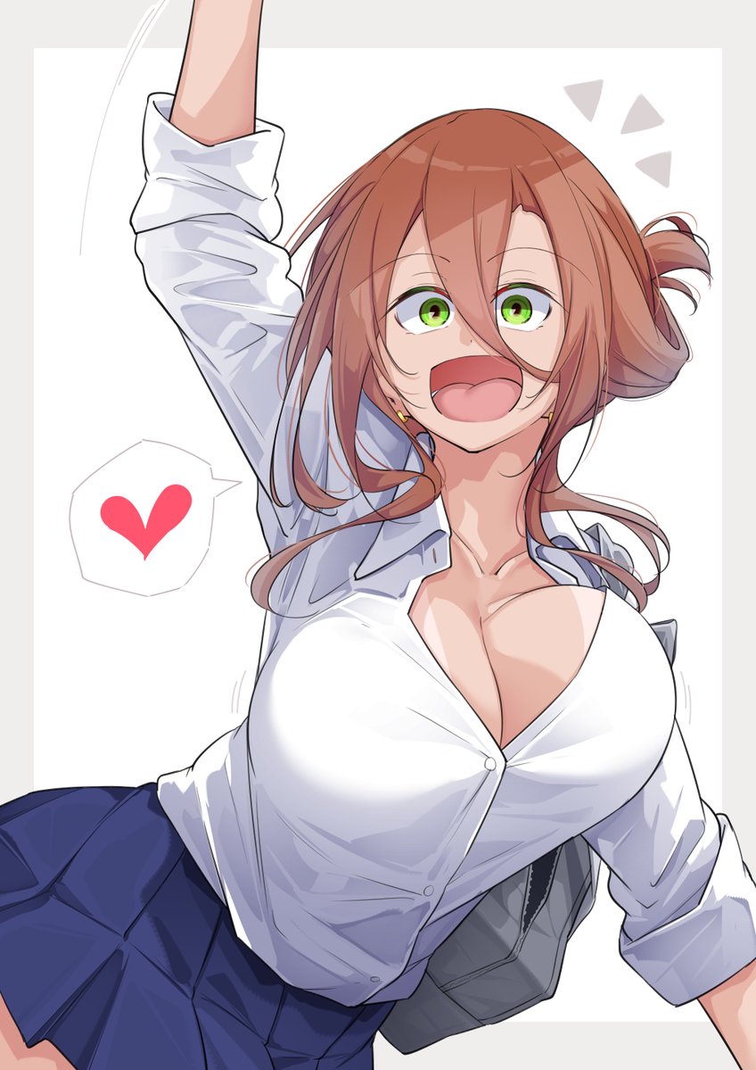 目が合う前に全力で手を振って駆け寄ってくる茶髪ギャル 