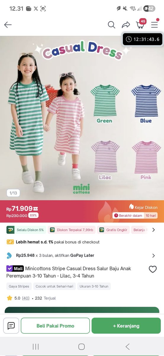Osakadream4's tweet photo. @tokopedia Mau checkout yg ijo ini 5-6thn biar sama kaya kakakminto ijoijoo #33promoMegaAkbar https://t.co/PUIMa1k4f9