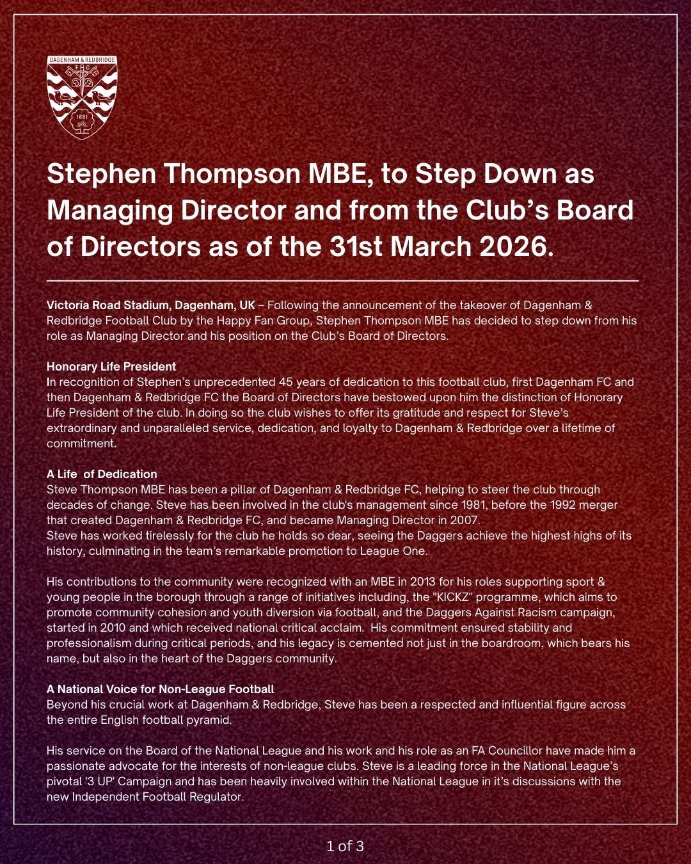 Dagenham & Redbridge tweet media