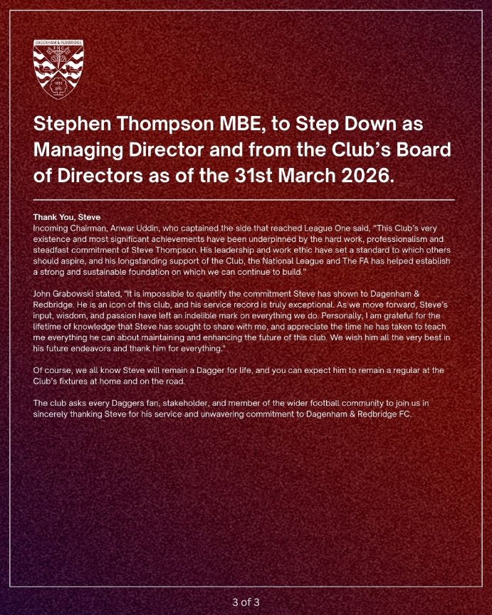 Dagenham & Redbridge tweet media