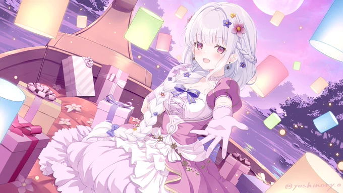 天草フランさまのお誕生日イラストを描かせていただきましたー!お誕生日&4周年おめでとうございます!!!