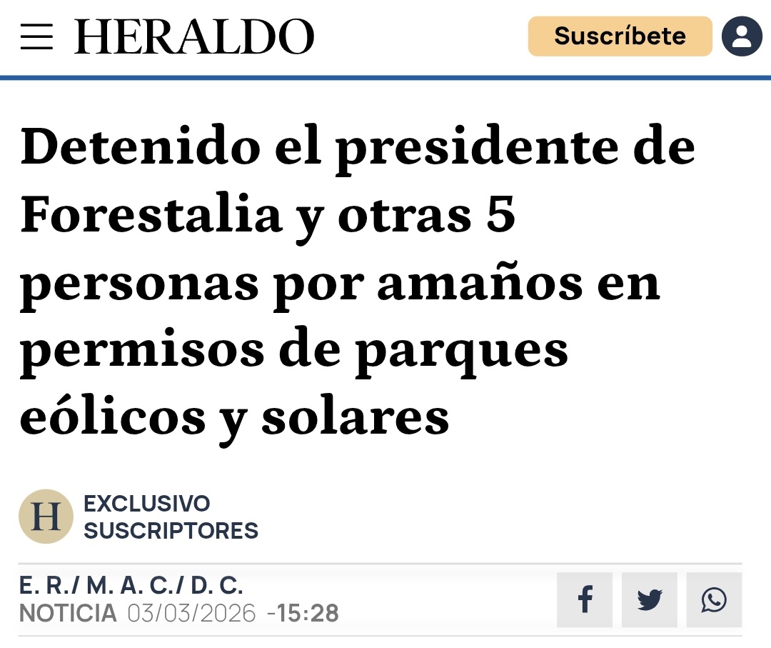 Han llenado Aragón de molinos y placas solares, se han cargado paisajes, provocado incendios, destruido el hábitat de flora y fauna y se han hecho de oro.

Lo suyo sería desmantelar esos parques eólicos y solares y que lo hicieran los detenidos con pico y pala, digo yo.