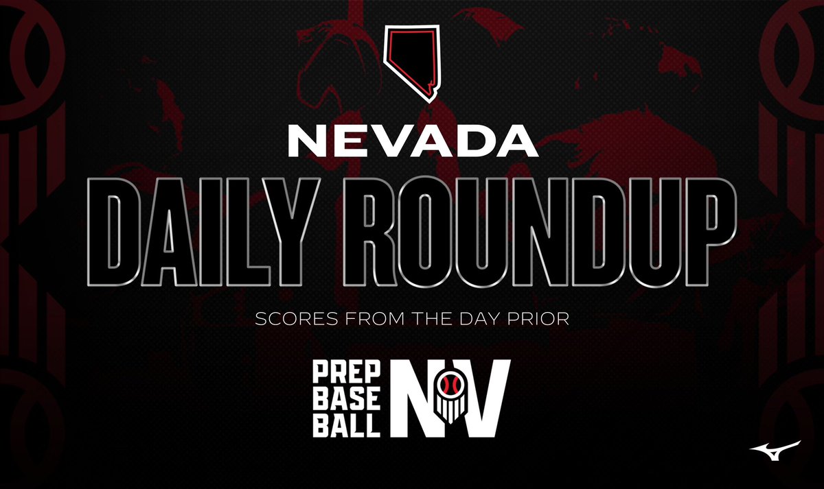 PrepBaseballNV's tweet photo. 📑 𝐃𝐚𝐢𝐥𝐲 𝐑𝐨𝐮𝐧𝐝𝐮𝐩  📑

We continue our coverage of the 2026 High School Season with Daily Roundup, featuring compete scores + game highlights from yesterday’s action #BeSeen

𝗣𝗿𝗲𝘃𝗶𝗼𝘂𝘀 𝗗𝗮𝘆𝘀 𝗦𝗰𝗼𝗿𝗲𝘀 + 𝗚𝗮𝗺𝗲 𝗡𝗼𝘁𝗲𝘀 
https://t.co/7PUGTQwfoF

@prepbaseball | #NVDailyRoundUp