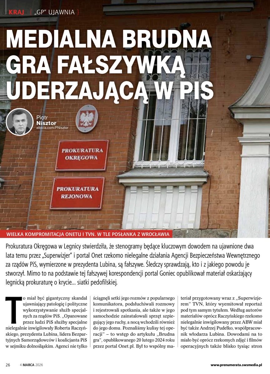 Medialna brudna gra fałszywką czyli wielka kompromitacja Superwizjera TVN i Onetu. Polecam w najnowszej <a href="/GPtygodnik/">Gazeta Polska - w każdą środę</a> 👇