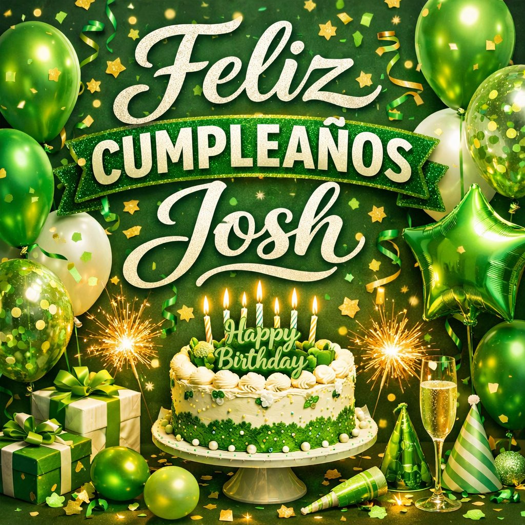 FELICIDADES!!! <a href="/Joshsmart456/">Josh12 Only</a>  🫶💚🎉

Que sea un día lleno de bendiciones, amor, apapachos, regalos y puras buenas vibras.

Gracias por todo tu trabajo y traernos de aquí para allá aterrizando 😜

FELIZ CUMPLE 🎂🎉🥳💚