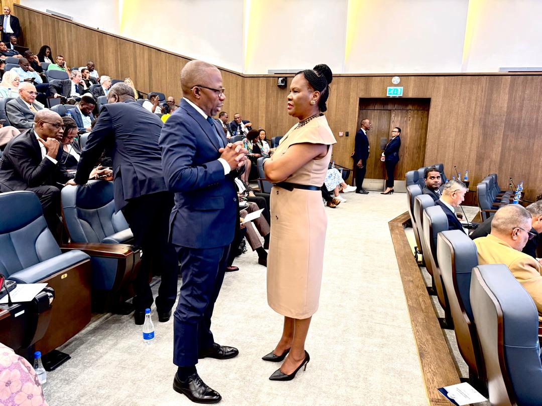 EmbSandro's tweet photo. H.E. President @duma_boko, @BWPresidency had an interactive and enlightening engagement with the Diplomatic Corps accredited in #Botswana, emphasizing the importance of multilateralism in the context of challenging world affairs. https://t.co/BE7Br5wqTF