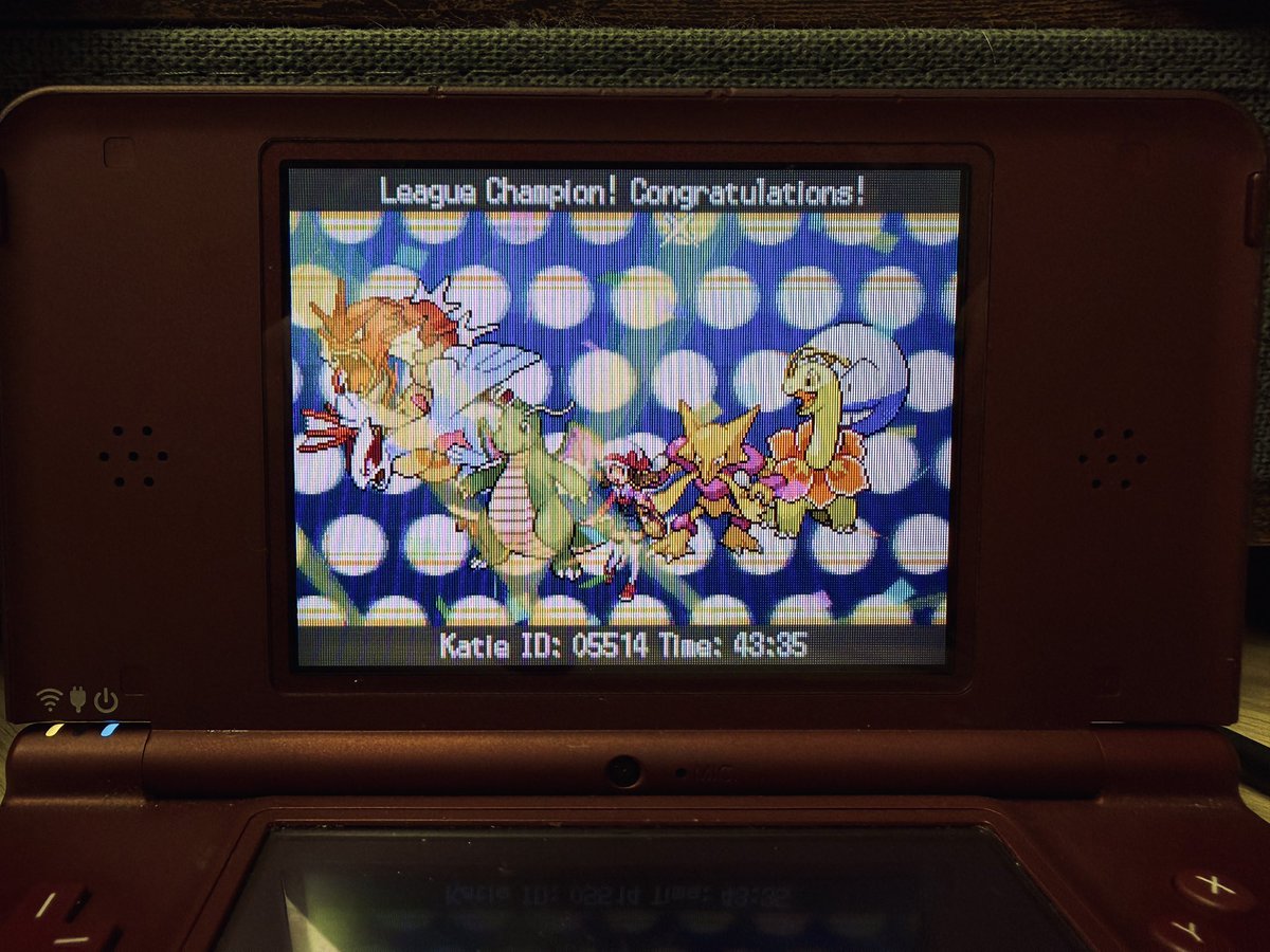ThatRandomCh1ck's tweet photo. First time playing SoulSilver, heck of a run! ✨ Time for Kanto 🏃🏽‍♀️ 💨 https://t.co/eGSmdP0IFe