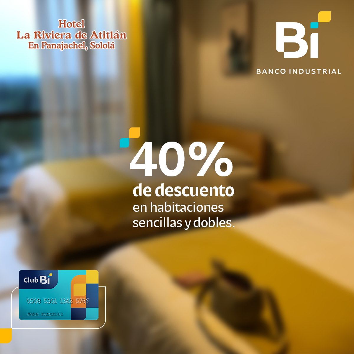 Club_Bi's tweet image. ¡Escápate al paraíso de Atitlán! 🤩🏖️

Con #ClubBi, disfruta de momentos únicos en @larivieradeatitlan con 40% de descuento en habitaciones sencillas y dobles.

#Vacaciones #Descuento