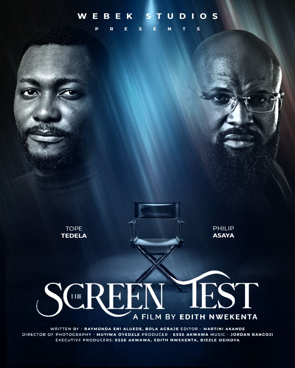WebekStudios_NG's tweet photo. SCREEN TEST GOES LIVE BY 6pm ON OUR YOUTUBE CHANNEL
It began on an international stage.
After premiering and screening at the 2025 NollywoodWeek Film Festival in Paris, where it won Best Short Film, SCREEN TEST is finally ready for the public.
#ScreenTest #YoutubeMovie #ShortFilm https://t.co/JPTgPKPsXR