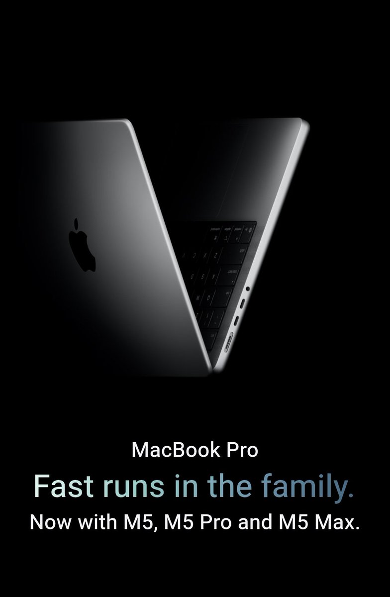 TechHome100's tweet image. Apple MacBook Pro M5 Series 

1699$ (14") M5 
2199$ (14") M5 Pro
3599$ (14") M5 Max

2699$ (16") M5 Pro
3899$ (16") M5 Max

#Apple #MacBookPro