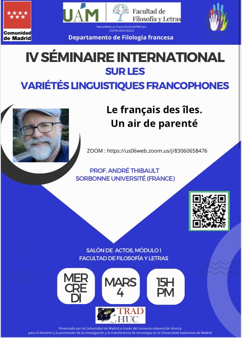 tei_uam's tweet photo. No te puedes perder el IV Seminario Internacional sobre las variedades lingüísticas del francés‼️
🗓️4 y 25 de marzo y el 8 y 15 de abril 
🕒15h https://t.co/Rj4rm4Q0wP