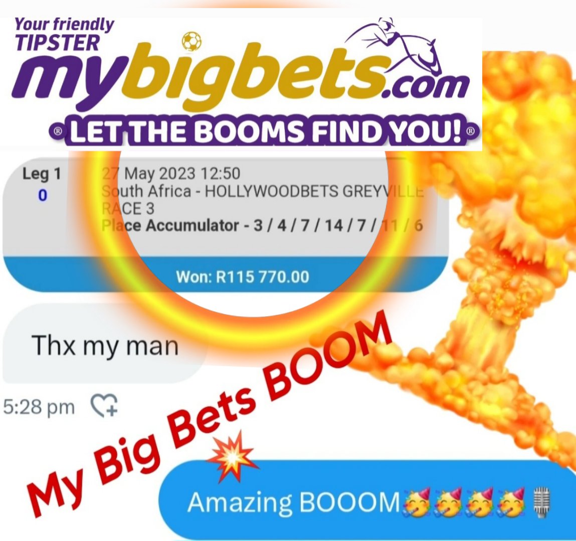 MyBigBets1's tweet photo. 📣💥💥 https://t.co/dSfnWJZrOg 💥💥📣
🏇🏻⚽️🎙WEBSITE UPDATED⚽️🏇🏻🎙
⚽️🟨ALL THE BEST FOR BALL🟥⚽️
💲🌟NEW WEEK 💥☑️
💲🌟NEW OPPORTUNITIES 💥☑️
💲🌟NEW BOOMS 💥☑️
💥DUE TO PUBLIC DEMAND💥
🕺We are pleased to announce that the 10-day promo has been extended by one week 💃
💰 Exclusive Deal 10-Day Package at R100🌟💲☑️
💰 50 FREE MERCHANDISE POINTS ON SIGNUP💫🕺💫💃☑️
💰 DON'T FORGET TO UTILIZE OR ACCUMULATE LOYALTY POINTS TO OBTAIN YOUR MYBIGBETS MERCHANDISE 🏇🏻
🥇 MYBIGBETS 🥇
®️ LET THE BOOMS FIND YOU ®️
#MYBIGBETS #HorseRacing
#HorseRacingTips #HorseRacingTipsters #betway #biggie #CapeTown #caperacing #godisgreat #life #win #football #soccer #BettingTips #cards #bookings #goals