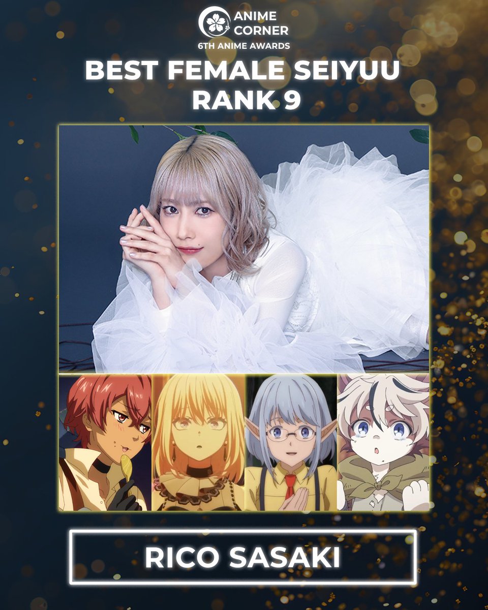 seiyuucorner's tweet photo. 🏆 2025 Anime Awards 🏆
Best Female Seiyuu Rank 9
Rico Sasaki https://t.co/OZeTQ3J442