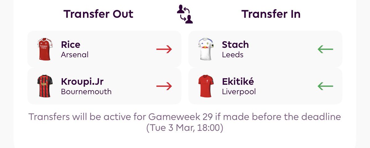 2 transfers confirmed ahead of the deadline 👀 ✅

#FPL
