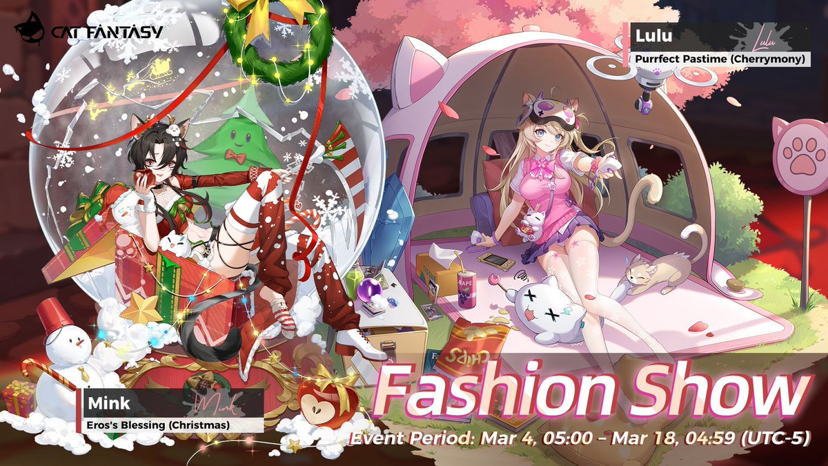 🌸 Fashion Show Rerun Mink's festive skin and Lulu's playful