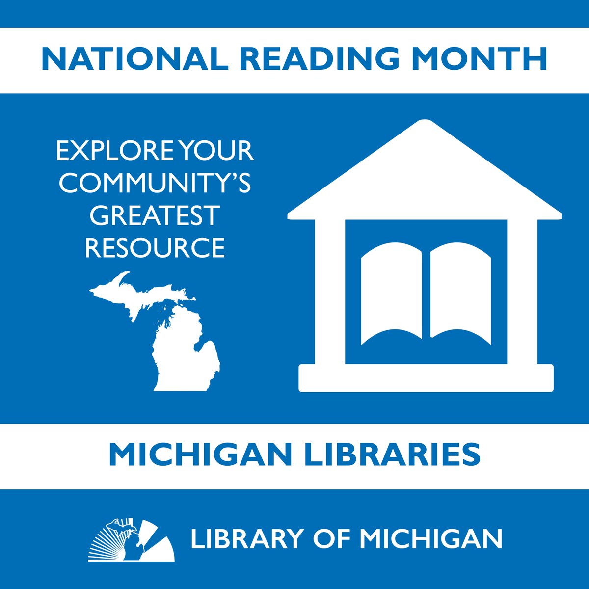 LibraryofMich's tweet image. Explore your community's greatest resource during #NationalReadingMonth - #MiLibraries