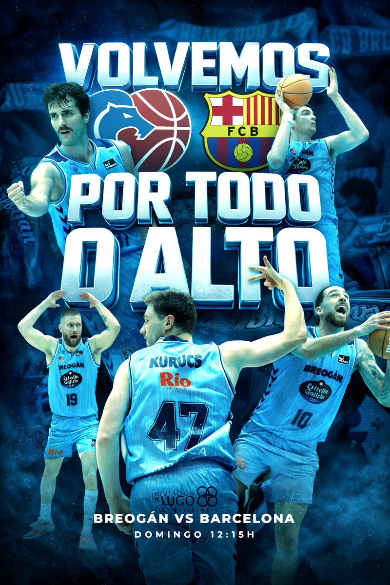 PenhaBreogan's tweet photo. Tras unhas semanas de parón... este domingo volvemos ao Fogar do Breogán por todo o alto!!! 🪽
🧗♂️ @CBBreogan vs @FCBbasket
🎟 Sold Out absoluto na web
💣 O Pazo ten que ESTOUPAR!
Queremos a todos os seareiros apoiando ao equipo dende o quencemento.
#APorEles #ForzaBreo https://t.co/YtVQgXgX6S