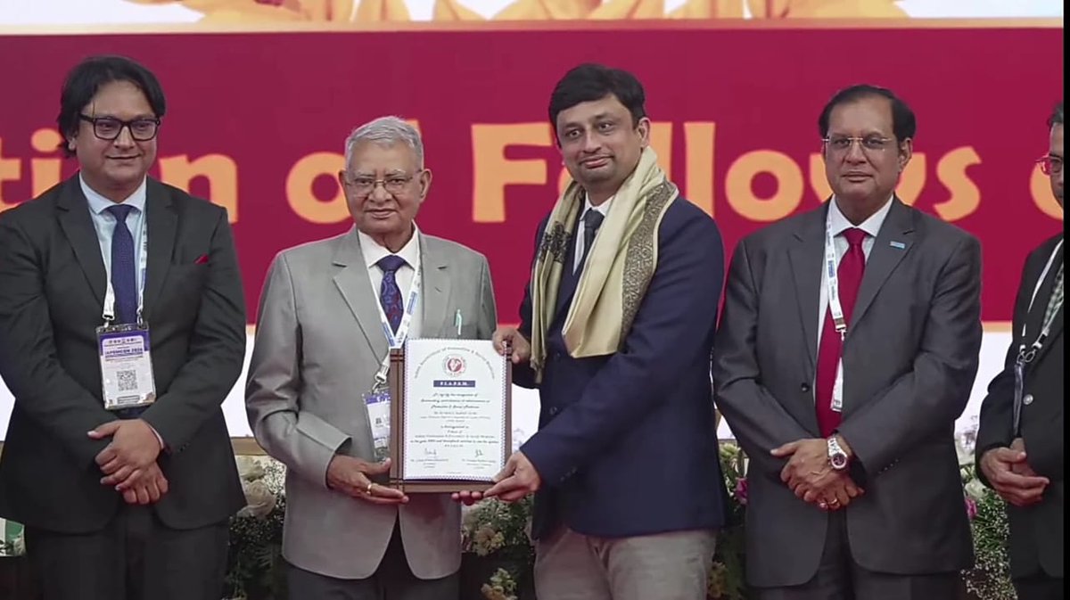 Heartiest congratulations to Dr. Krupal Joshi, Additional Professor, Department of Community &amp; Family Medicine, was honoured with the prestigious Fellowship of IAPSM. (FIAPSM)
It is truly a proud moment for AIIMS Rajkot as he is one of the Youngest Recipients of this fellowship.