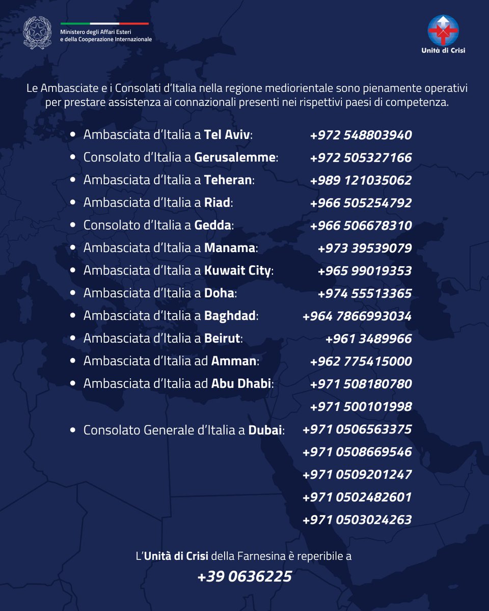 ItalyMFA's tweet photo. https://t.co/Nb5H0eU0hG