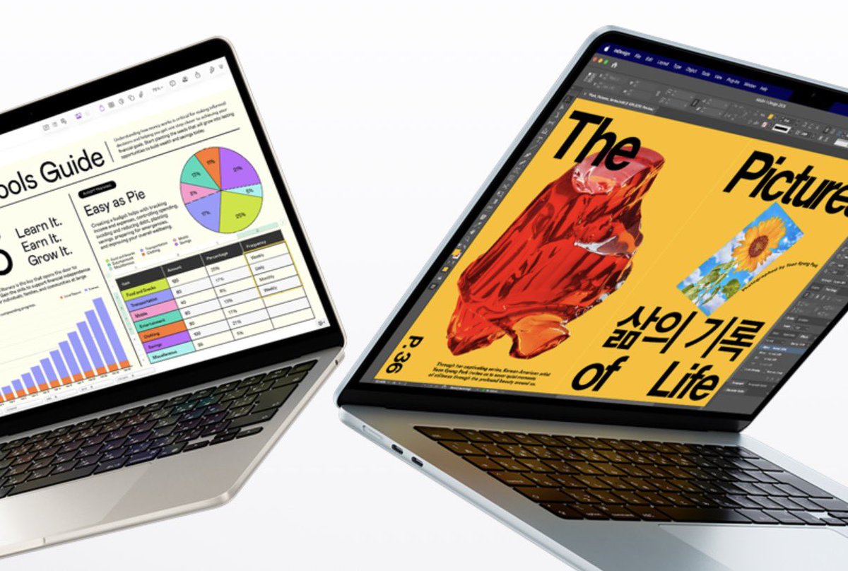 jetdaizu's tweet image. 【速報】M5 MacBook Airが発表されたぞ！！

- M5チップ搭載
- 13/15インチ
- 1.23kg、薄さ約1cm
- 4色展開
- 前モデルの4倍のAI性能
- ストレージ512GBから(前モデル2倍)
- N1チップ搭載
- Wi-Fi 7 / Bluetooth 6対応
- 最大2台の外部ディスプレイ
- 最大18時間バッテリー
- 184,800円から
-