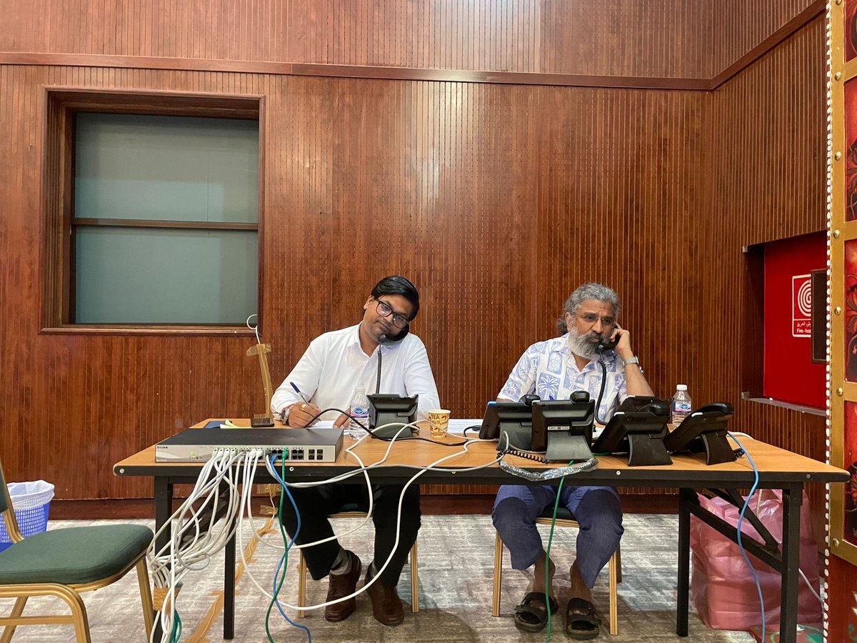 IPF_uae's tweet photo. IPF volunteers working to help the stranded passengers & other Indian community issues at a critical time. 
Our priority is always to stand with the Embassy & Consulate General of India whenever the need arises. 
@PMOIndia @MEAIndia @cgidubai @IndembAbuDhabi @vijai63 @motikaul @Vaidyaj @RANJANRAJEEV201 #IranWar #UAEisSafe