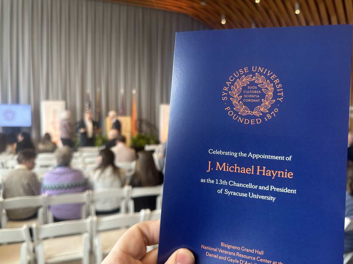 AndrewDonovan's tweet photo. BREAKING NEWS: @SyracuseU names J. Michael Haynie, current vice chancellor, as next Chancellor and President. https://t.co/ztqdiRJHe7