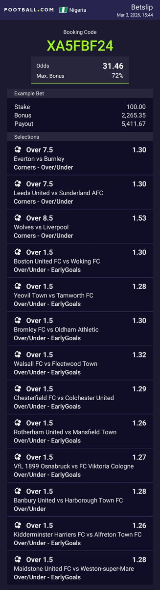 Lets boom this 💥🤯 
XA5FBF24 30 odds 
<a href="/Ghost922477/">Lobistar Gateman</a> abeg convert am to sporty for the boss 🙌🏽 
<a href="/UntoTheeItrust/">Gods1st Son</a> 
<a href="/UntoTheeItrust/">Gods1st Son</a> 
<a href="/UntoTheeItrust/">Gods1st Son</a>