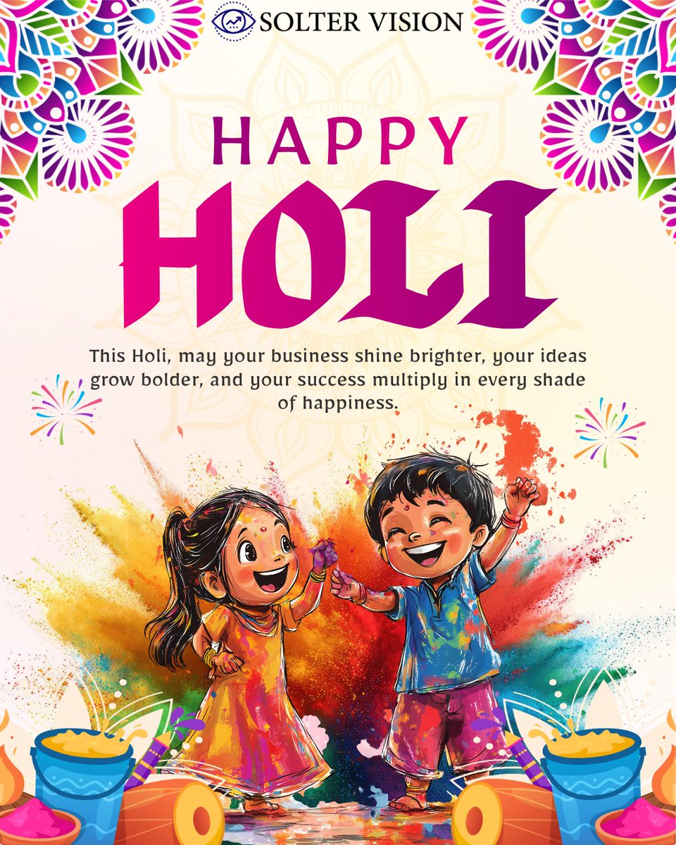 This Holi, let’s celebrate new beginnings, vibrant ideas, and brighter opportunities ahead.
Team Solter Vision wishes you a joyful and prosperous Holi! 📷
#Holi2026 #SolterVision #CreativeAgency #WebDevelopment #DigitalSuccess #festivalvibes