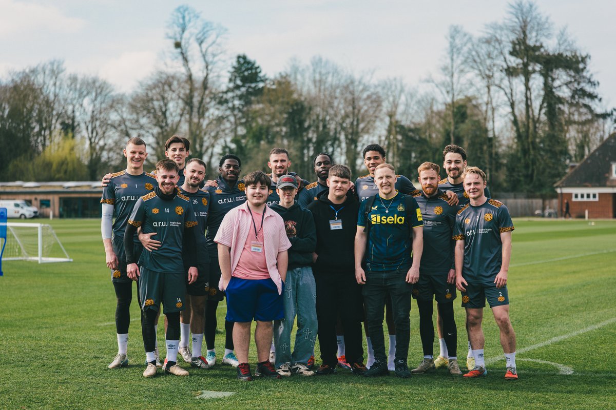 CambridgeUtdFC's tweet photo. This morning, participants from Cambridge United Foundation's 'Training Ground' programme made a special trip to visit the First Team. 🤝

The programme focuses on giving participants, aged 16-24, who are not in education, employment or training the support and tools they need to start their career.